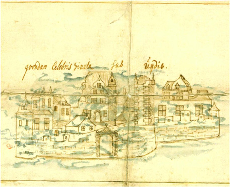 Vineta auf der Matrikelkarte von Koserow und Damerow, 1693