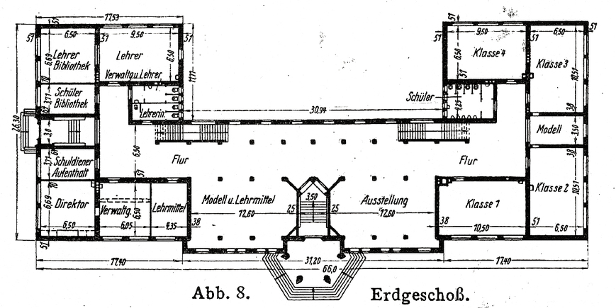 bb. 5. Städtische Gewerbeschule Rostock, Erdgeschoss. Der Neubau, 9. Jg., Heft 11, Berlin 1927. 